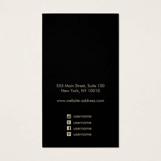 Elegant Black Bronze Painted Earring Display Kaart (Achterkant)