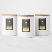 Elegant Black Brown beige Ombre Product Label Logo Voedselcontainer Etiket (Flessen)