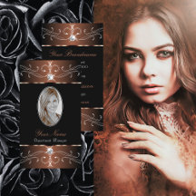 Elegant Black Brown  Ornamenten met foto