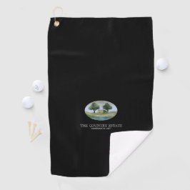 Elegant Black Business Personated Golfhanddoek