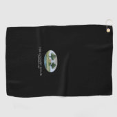 Elegant Black Business Personated Golfhanddoek (Horizontaal)