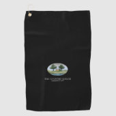 Elegant Black Business Personated Golfhanddoek (Voorkant)