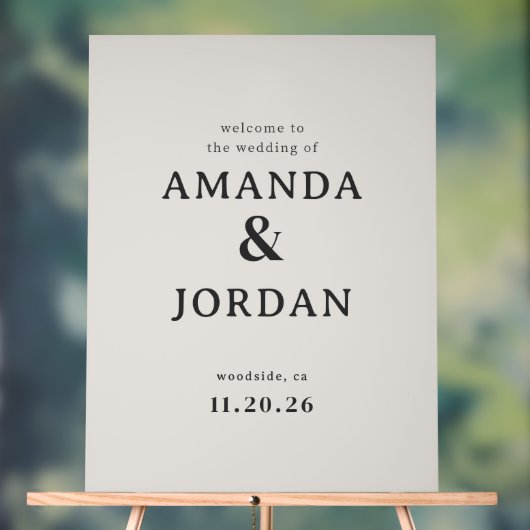 Elegant Black Calligraphy Acryl Bord (Neutraal)