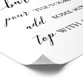 Elegant Black Calligraphy Bloody Mary Bar Sign Poster (Hoek)