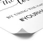 Elegant Black Calligraphy Capture The Love Sign Poster (Hoek)