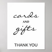 Elegant Black Calligraphy Cards and Gifts Sign Poster (Voorkant)