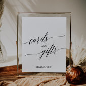 Elegant Black Calligraphy Cards and Gifts Sign Poster