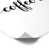 Elegant Black Calligraphy Coffee Bar Sign Poster (Hoek)