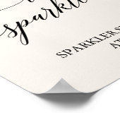 Elegant Black Calligraphy Cream Let Love Sparkle Poster (Hoek)