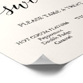 Elegant Black Calligraphy Cream Love is Sweet Sign Poster (Hoek)