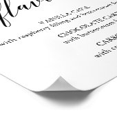 Elegant Black Calligraphy Cupcake Flavors Sign Poster (Hoek)
