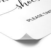 Elegant Black Calligraphy Dancing Shoes Sign Poster (Hoek)