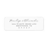 Elegant Black Calligraphy Etiket (Voorkant)