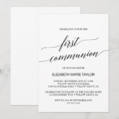 Elegant Black Calligraphy First Community Kaart (Voorkant / Achterkant)