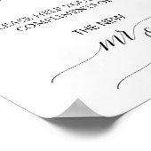 Elegant Black Calligraphy Gents Bathroom Sign Poster (Hoek)