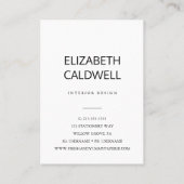 Elegant Black Calligraphy Hallo Visitekaartje (Achterkant)