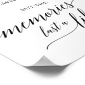 Elegant Black Calligraphy Hangover & Memories Sign Poster (Hoek)