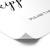 Elegant Black Calligraphy Kippot Poster (Hoek)