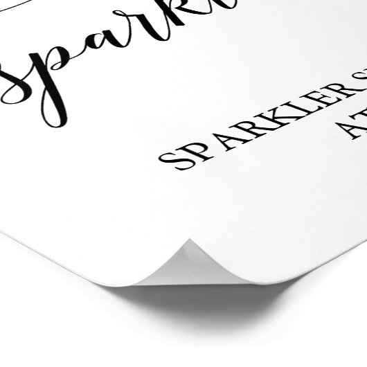 Elegant Black Calligraphy Let Love Sparkle Sign Poster (Hoek)