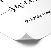 Elegant Black Calligraphy Love is Sweet Sign Poster (Hoek)