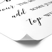 Elegant Black Calligraphy Mimosa Bar Sign Poster (Hoek)