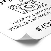 Elegant Black Calligraphy Oh Snap Sign Poster (Hoek)