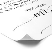 Elegant Black Calligraphy Photo Guest Book Poster (Hoek)