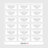 Elegant Black Calligraphy Return Address Labels (Vel)