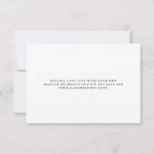 Elegant Black Calligraphy Script Wedding Lijst Bedankkaart (Achterkant)