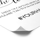 Elegant Black Calligraphy Share the Love Sign Poster (Hoek)