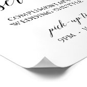 Elegant Black Calligraphy Shuttle Service Sign Poster (Hoek)