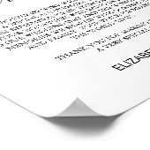 Elegant Black Calligraphy Sign Our Wine Sign Poster (Hoek)