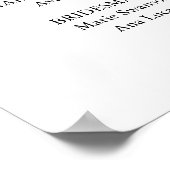 Elegant Black Calligraphy Small Wedding Program Poster (Hoek)