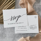 Elegant Black Calligraphy Song Request RSVP Uitnodiging Briefkaart