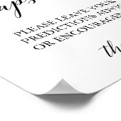 Elegant Black Calligraphy Time Capsule Sign Poster (Hoek)