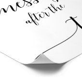 Elegant Black Calligraphy Verlaat een berichtteken Poster (Hoek)