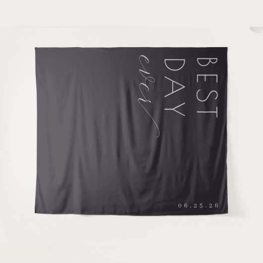 Elegant Black Calligraphy Wandkleed (Voorkant (horizontaal))