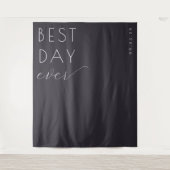 Elegant Black Calligraphy Wandkleed (Voorkant)