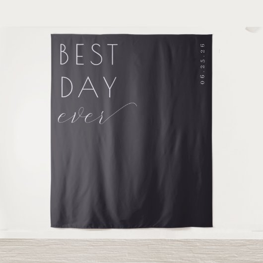 Elegant Black Calligraphy Wandkleed (Voorkant)