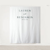 Elegant Black Calligraphy Wandkleed (Voorkant)