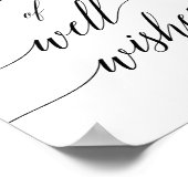 Elegant Black Calligraphy Wands Well Wishes Sign Poster (Hoek)