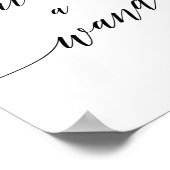 Elegant Black Calligraphy Wave a Wand Sign Poster (Hoek)