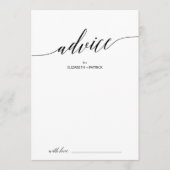 Elegant Black Calligraphy Wedding Advieskaart (Voorkant)