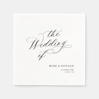 Elegant black calligraphy wedding servet