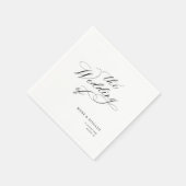 Elegant black calligraphy wedding servet (Hoek)