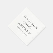 Elegant Black Calligraphy Wedding Servet (Hoek)