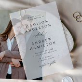 Elegant Black Calligraphy Wedding Vellum Uitnodigingen