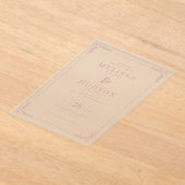 Elegant Black Calligraphy With Floral Acryl Uitnodigingen (Laagn)