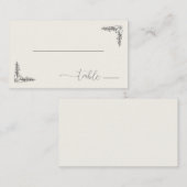 Elegant Black Calligraphy With Floral Plaatskaartje (Voorkant / Achterkant)