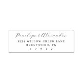 Elegant Black Calligraphy Zelfinktende Stempel (Design)